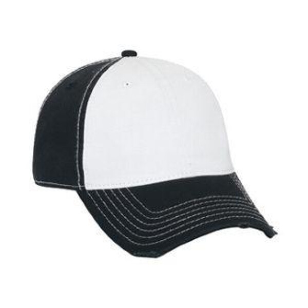 Six Panel Twill Distressed Cap