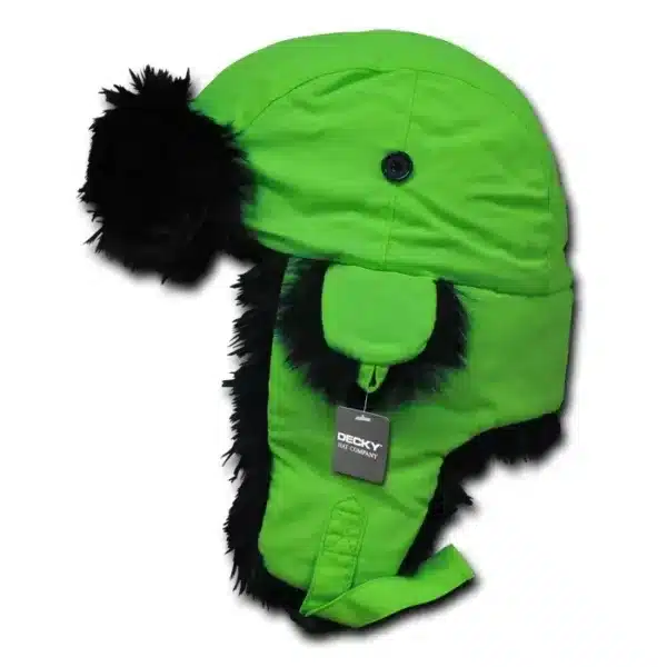 Neon Aviator Hat Navy Green