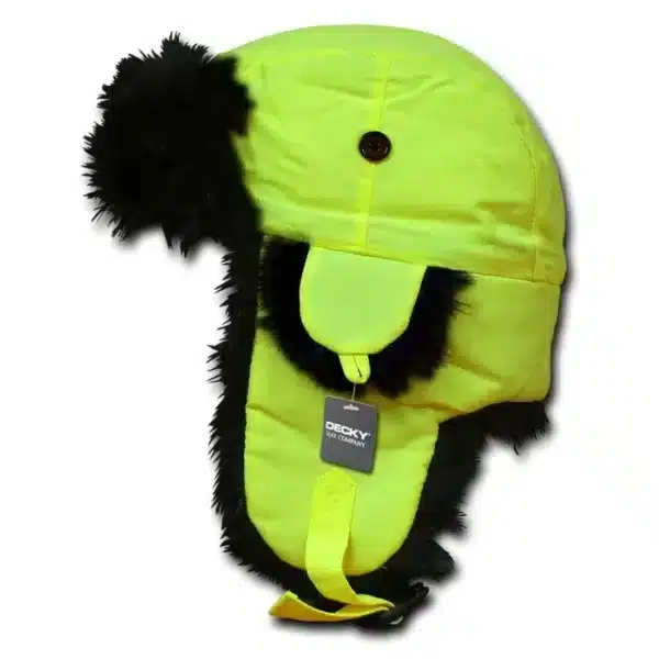 Neon Aviator Hat Navy Yellow