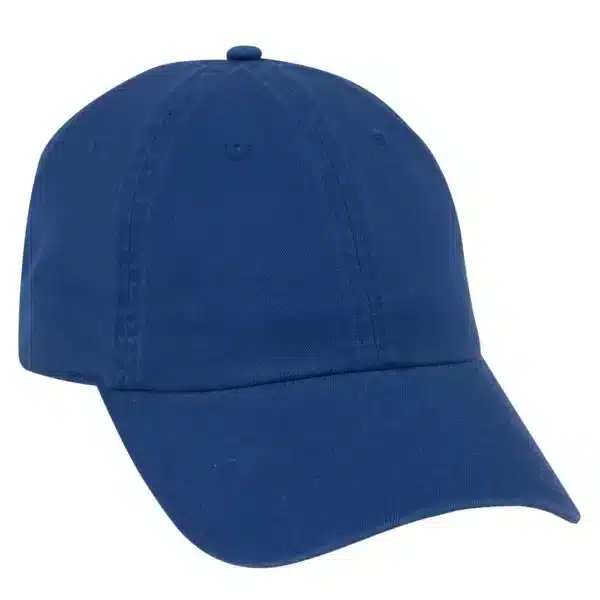 Six Panel Garment Wash Cotton Dad Cap Royal