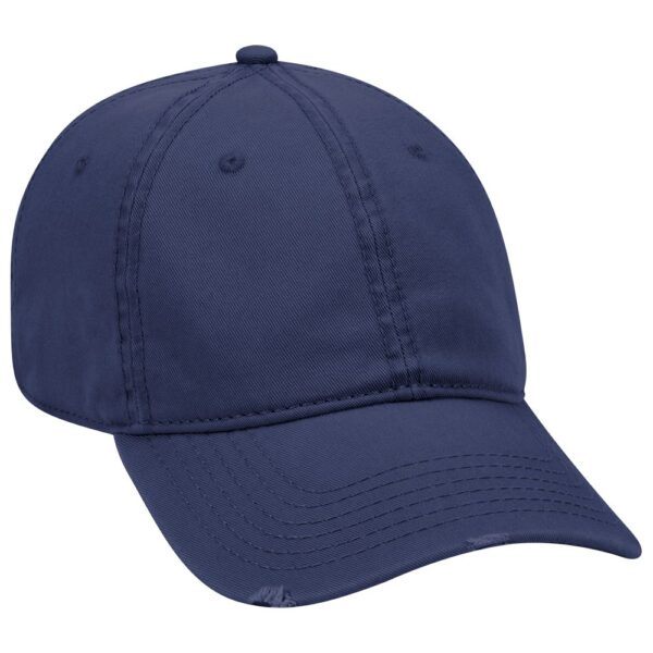 Six Panel Twill Distressed Cap - Image 6