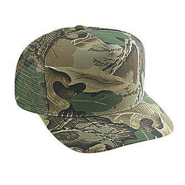 Five Panel Camouflage Mesh Cap - Image 3