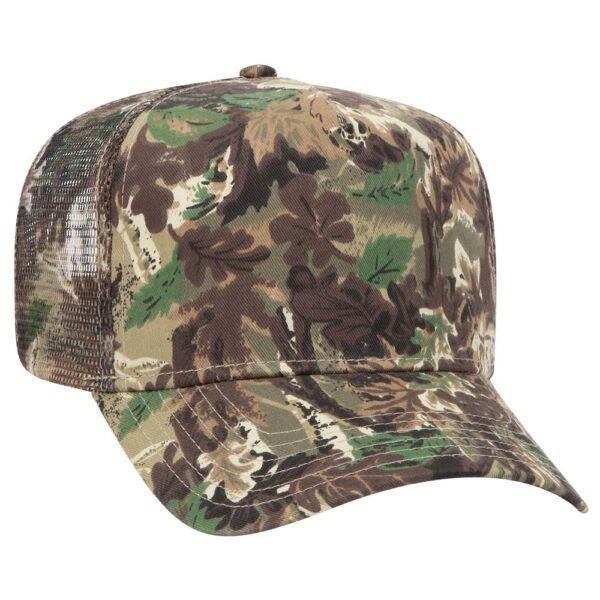 Five Panel Camouflage Mesh Cap - Image 4