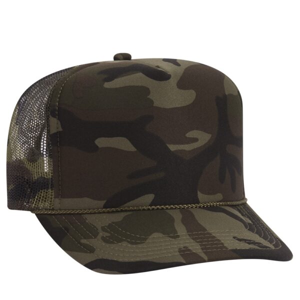 Five Panel Poly Foam Camo Mesh Back Cap - Image 4
