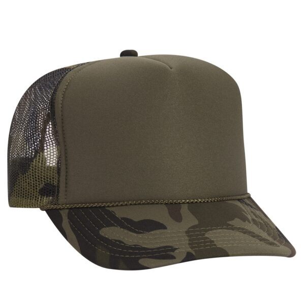 Five Panel Poly Foam Camo Mesh Back Cap - Image 3