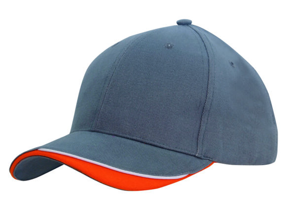 Brushed Heavy Cotton Indented Peak Cap - Image 19