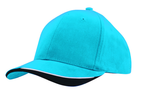 Brushed Heavy Cotton Indented Peak Cap - Image 14