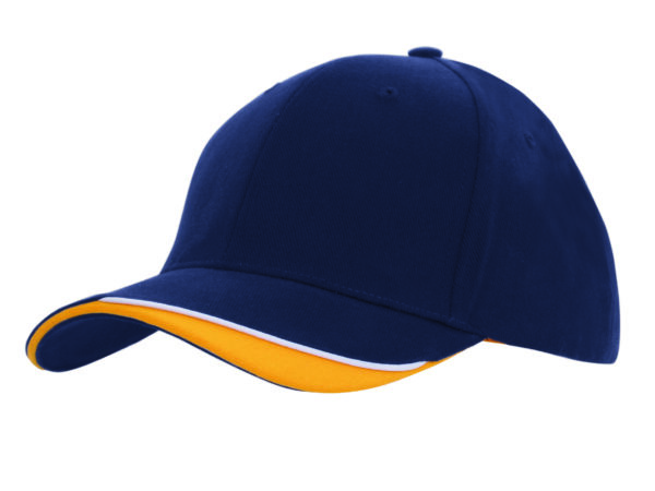 Brushed Heavy Cotton Indented Peak Cap - Image 16