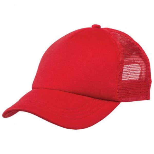 Foam Mesh Trucker Cap Red
