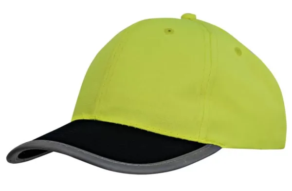 Reflective Trim Luminescent Safety Cap Green
