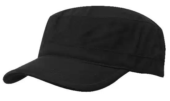 Sports Twill Military Cap Black
