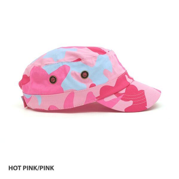 Camo Military Cap hot pink