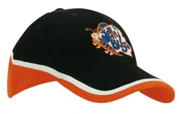 Tri Colour Brushed Heavy Cotton Cap