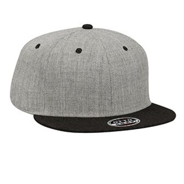 Six Panel Heather Wool Blend Flat Cap