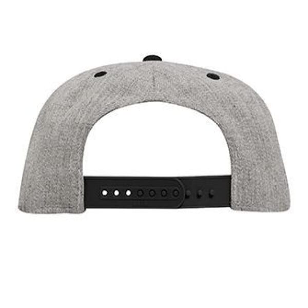 Six Panel Heather Wool Blend Flat Cap
