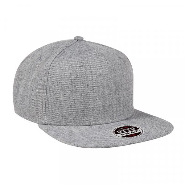 Heather Wool Blend Flat Cap