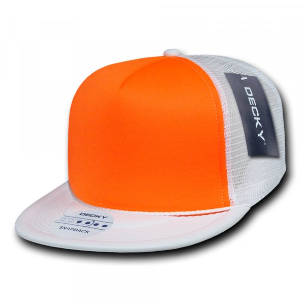 Flat Peak Neon Trucker Cap