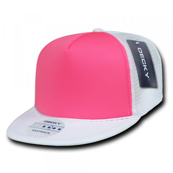 Flat Peak Neon Trucker Cap
