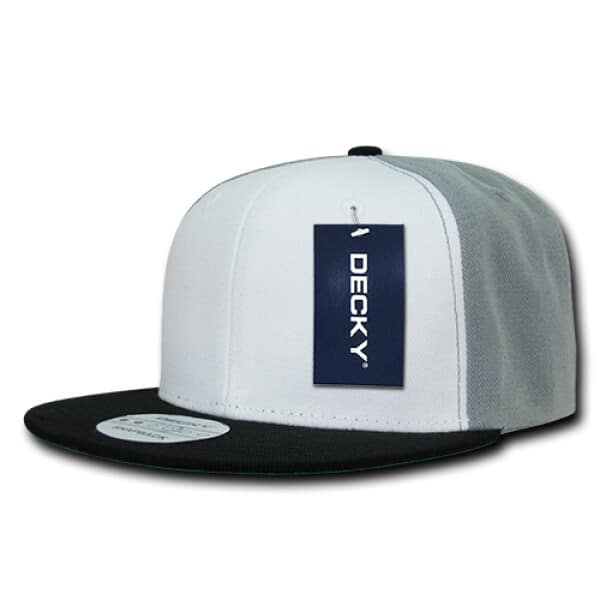 Three Tone Flat Peak Snapback