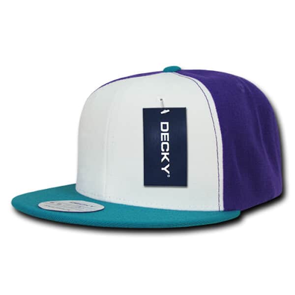 Three Tone Flat Peak Snapback
