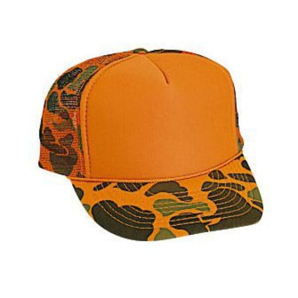 Poly Flouro Camo Mesh Back Cap