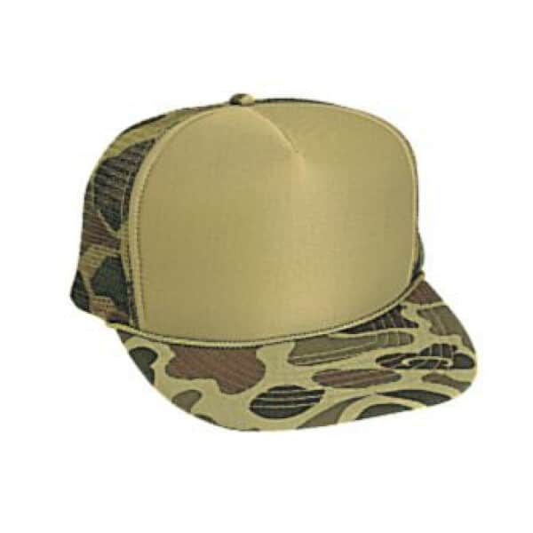 Five Panel Poly Foam Camo Mesh Back Cap