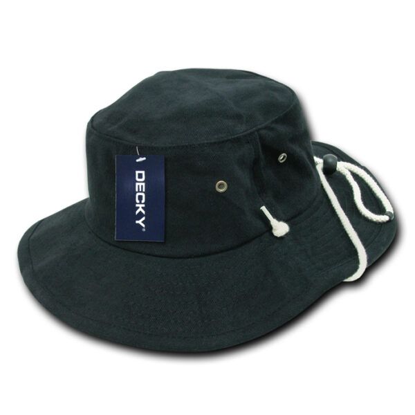 Aussie Hat Drawstring Black