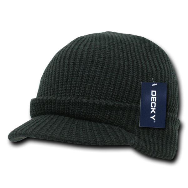 GI Jeep Cap Beanie - Black