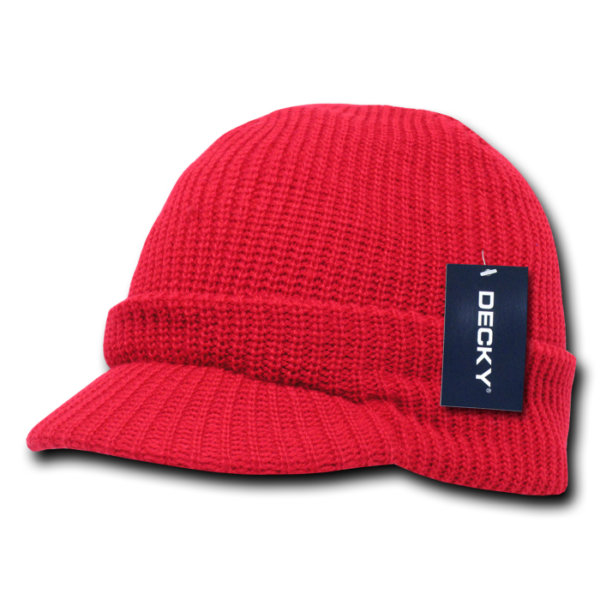 GI Jeep Cap Beanie -Red