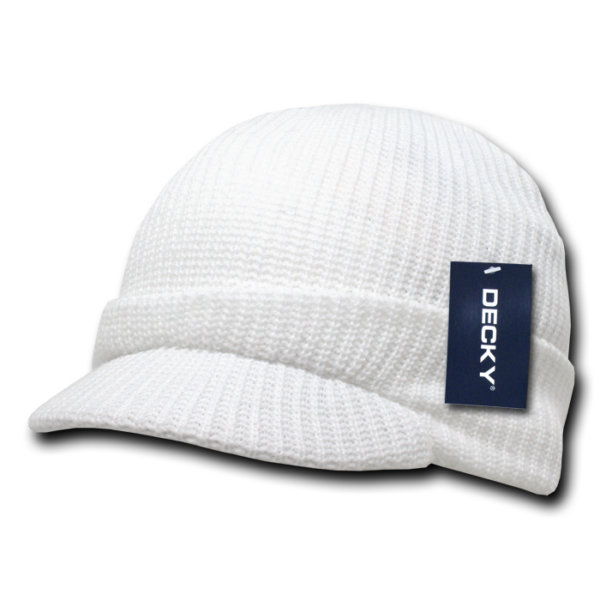 GI Jeep Cap Beanie - White
