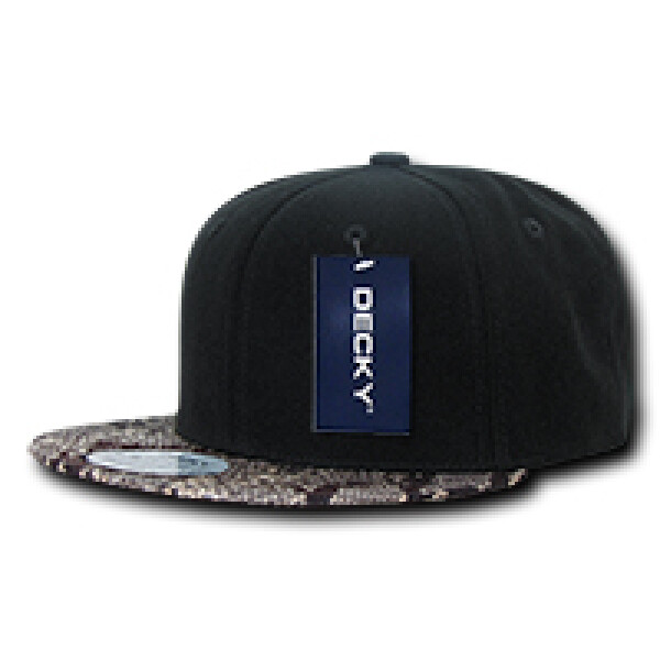 Animal Print Snapback Cap Snake