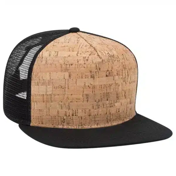 Five Panel Cork Mesh Cap Black Cork Black