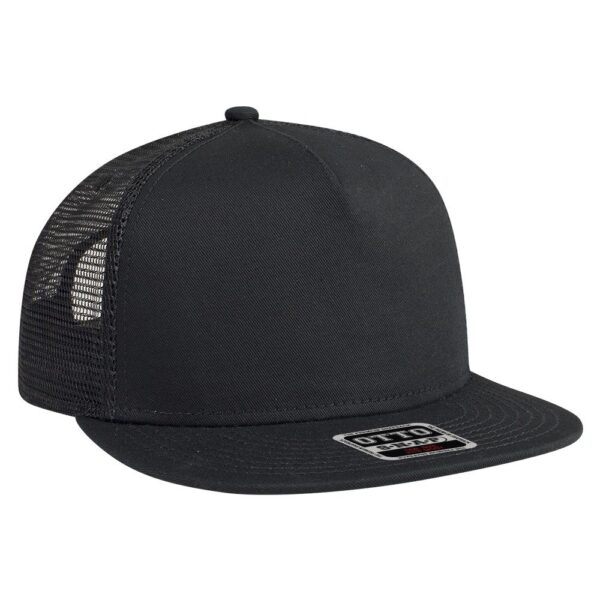 Five Panel Cotton Twill Mesh Flat Cap - Image 6