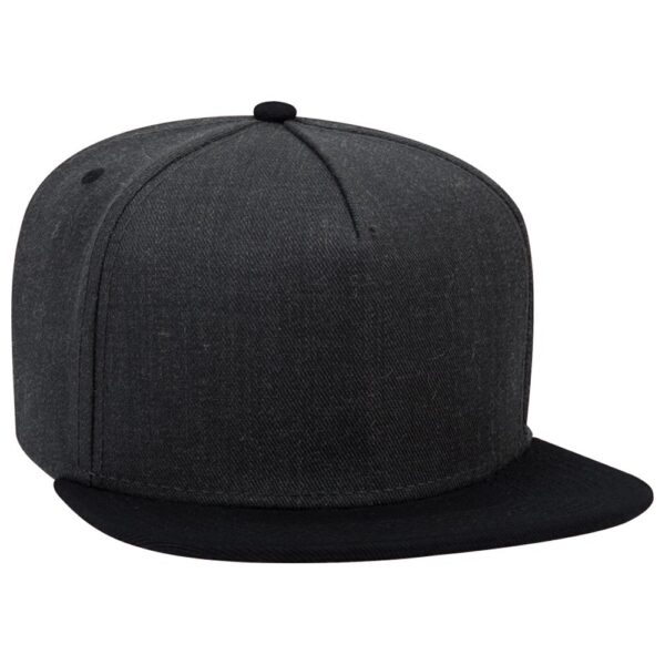 Heather Wool Blend Flat Cap - Image 3