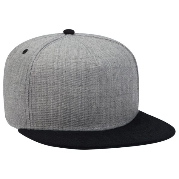 Heather Wool Blend Flat Cap - Image 4
