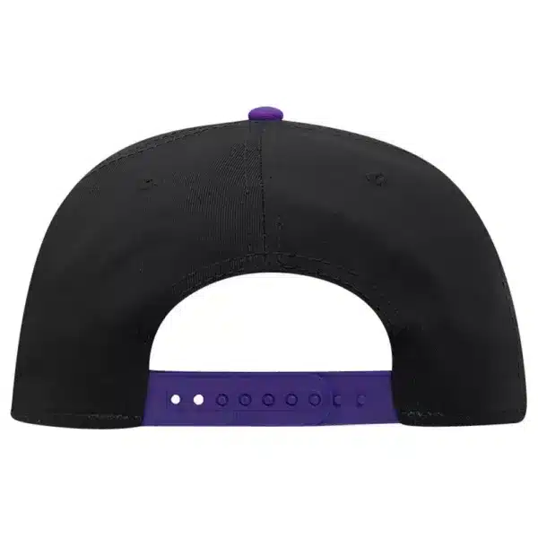 Six Panel Cotton Twill Flat Cap Back