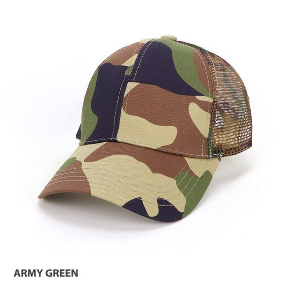 Camo Six Panel Cap Army Green