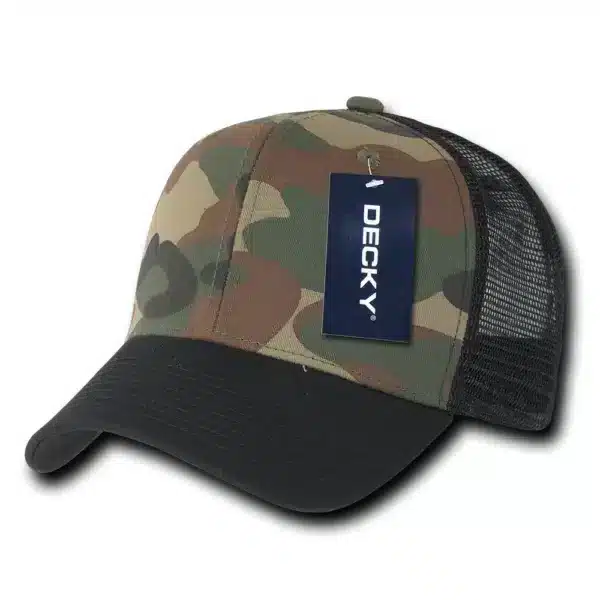 Camo Curved Peak Trucker