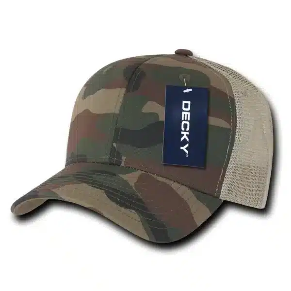 Camo Curved Peak Trucker