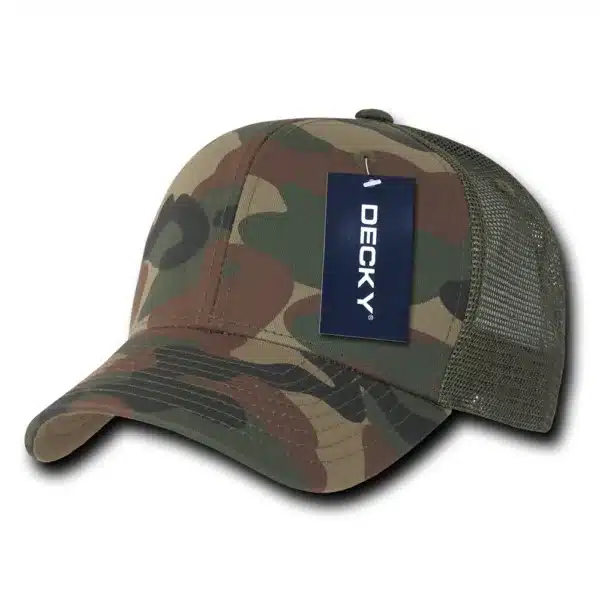 Camo Curved Peak Trucker