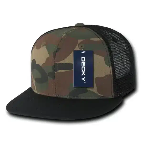 Camo Flat Peak Trucker