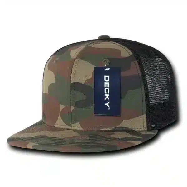Camo Flat Peak Trucker