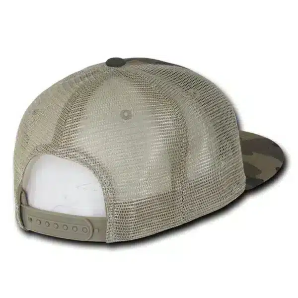 Camo Flat Peak Trucker
