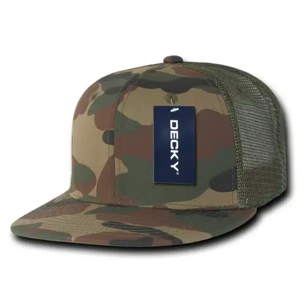 Camo Flat Peak Trucker