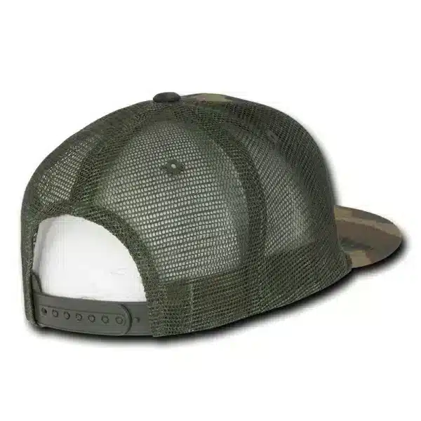 Camo Flat Peak Trucker